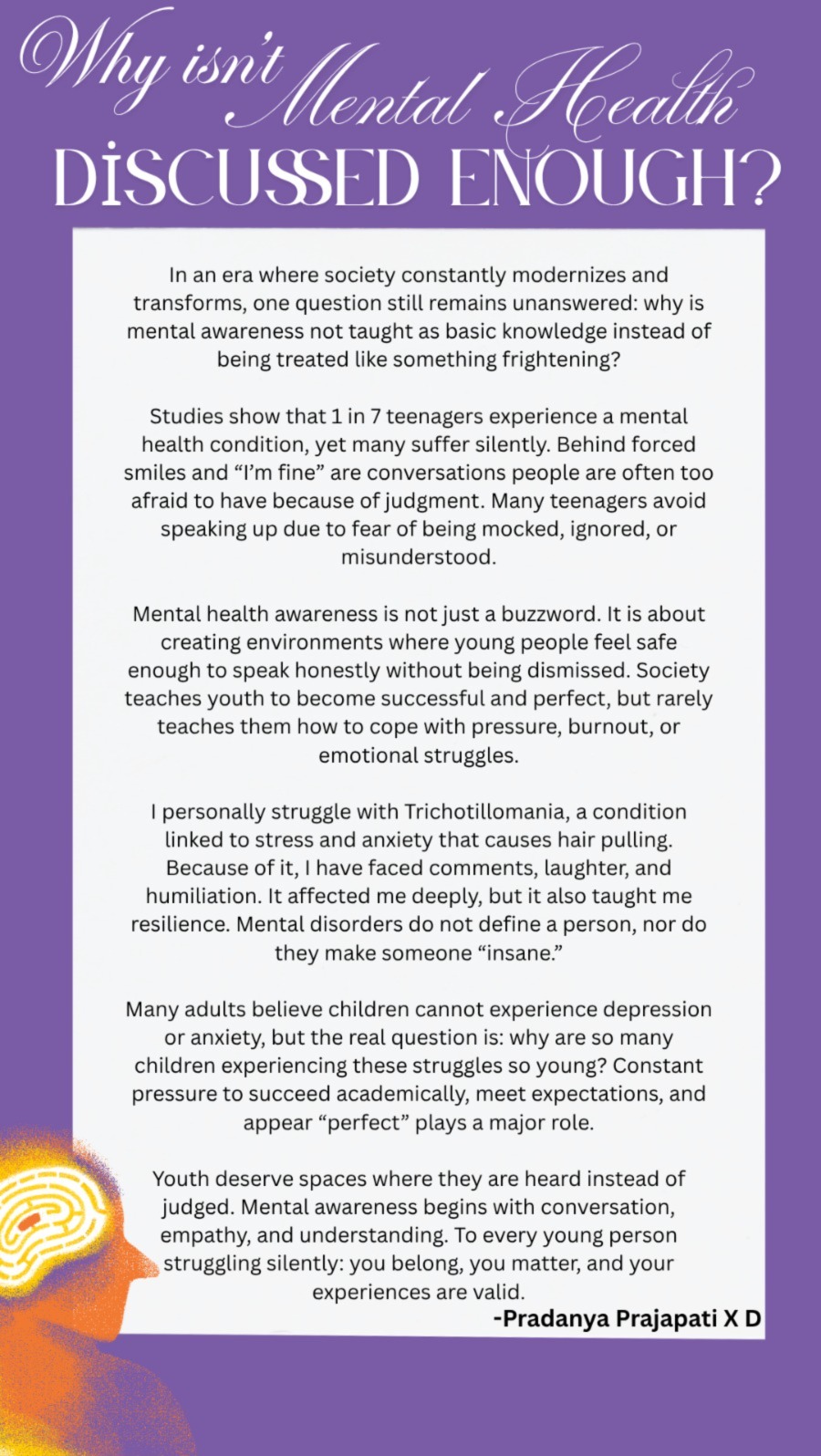Why isn't Mental Health Discussed Enough